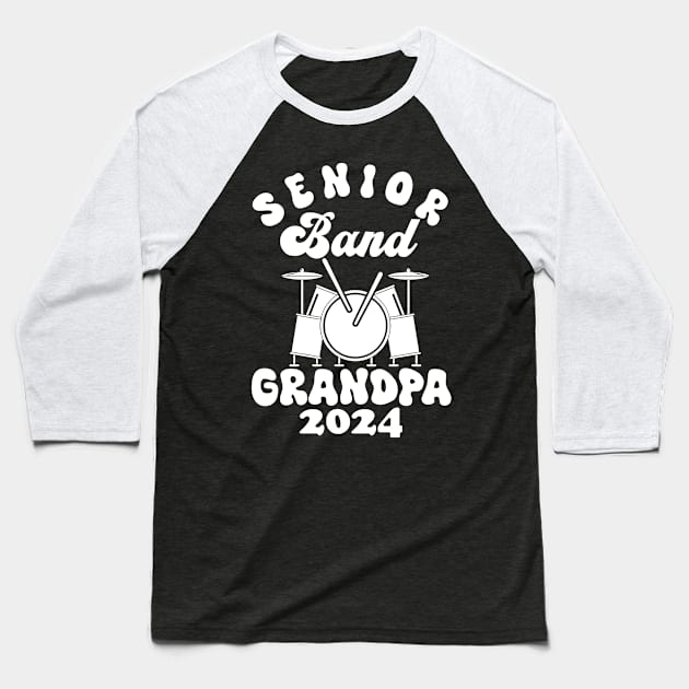 senior Band Grandpa 2024 Funny grandpa grandfather Baseball T-Shirt by Giftyshoop